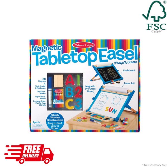 Double-Sided Magnetic Tabletop Easel, Children's toys, Learning Toys - Picture 3 of 9